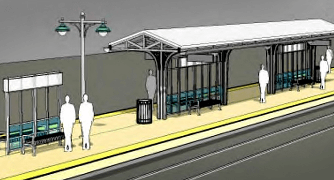 Center Platform Station Rendering